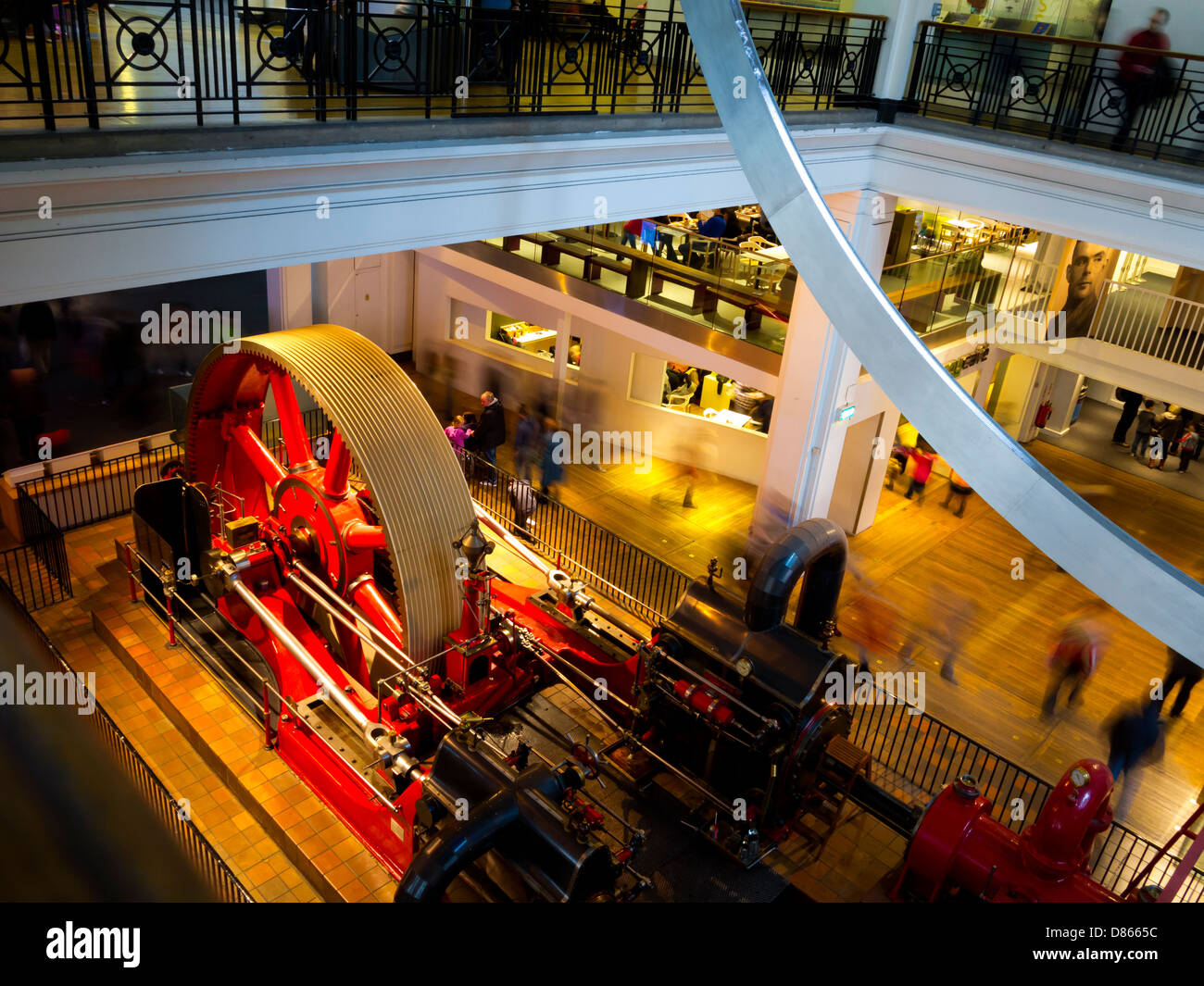 Exhibits in the Entrance Hall of the Science Museum one of the most popular museums in London England UK Stock Photo