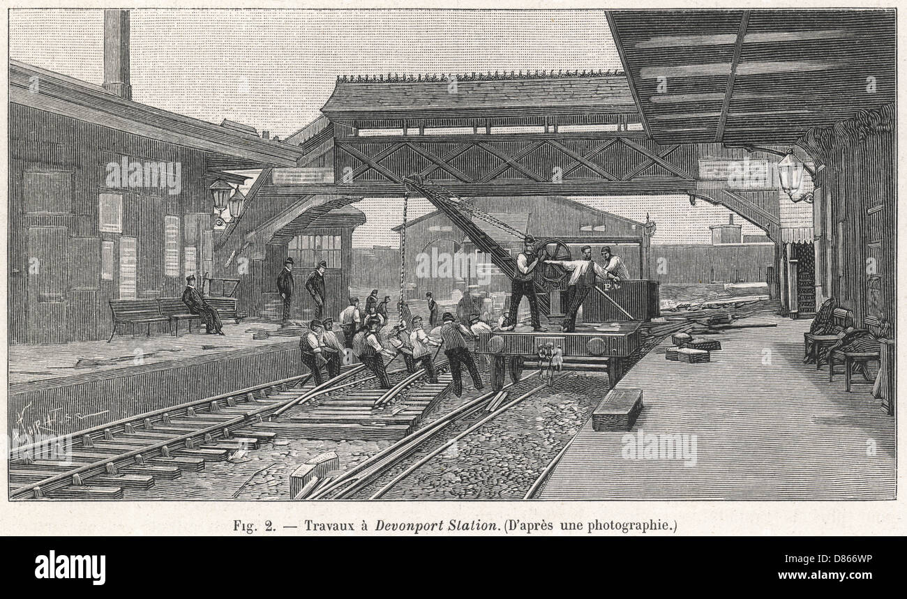 End Of Broad Gauge  1892 Stock Photo