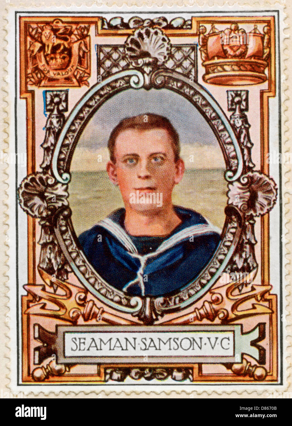 Seaman Samson VC recipient 1 / Stamp Stock Photo