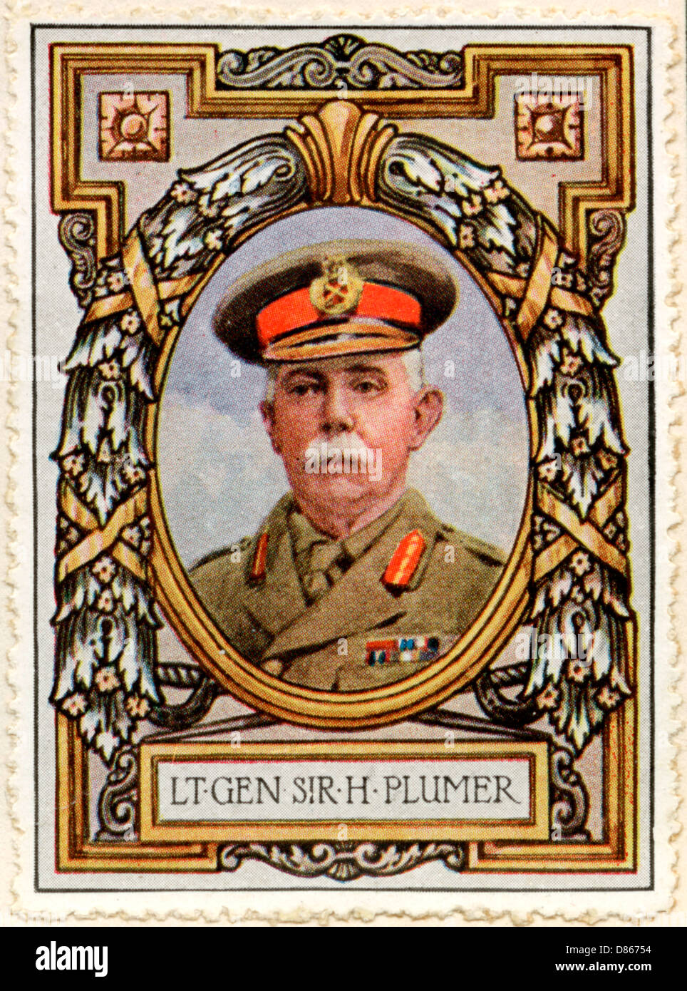 Field Marshal Herbert Plumer  / Stamp Stock Photo