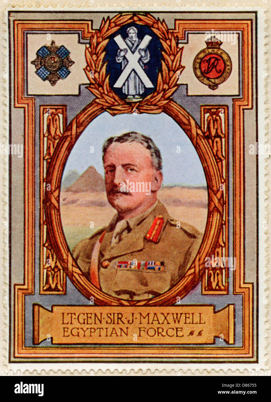 Field Marshal Herbert Plumer Stamp Stock Photo