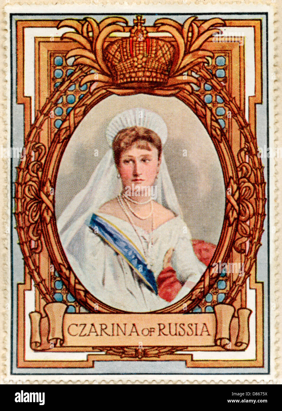 Czarina of Russia / Stamp Stock Photo