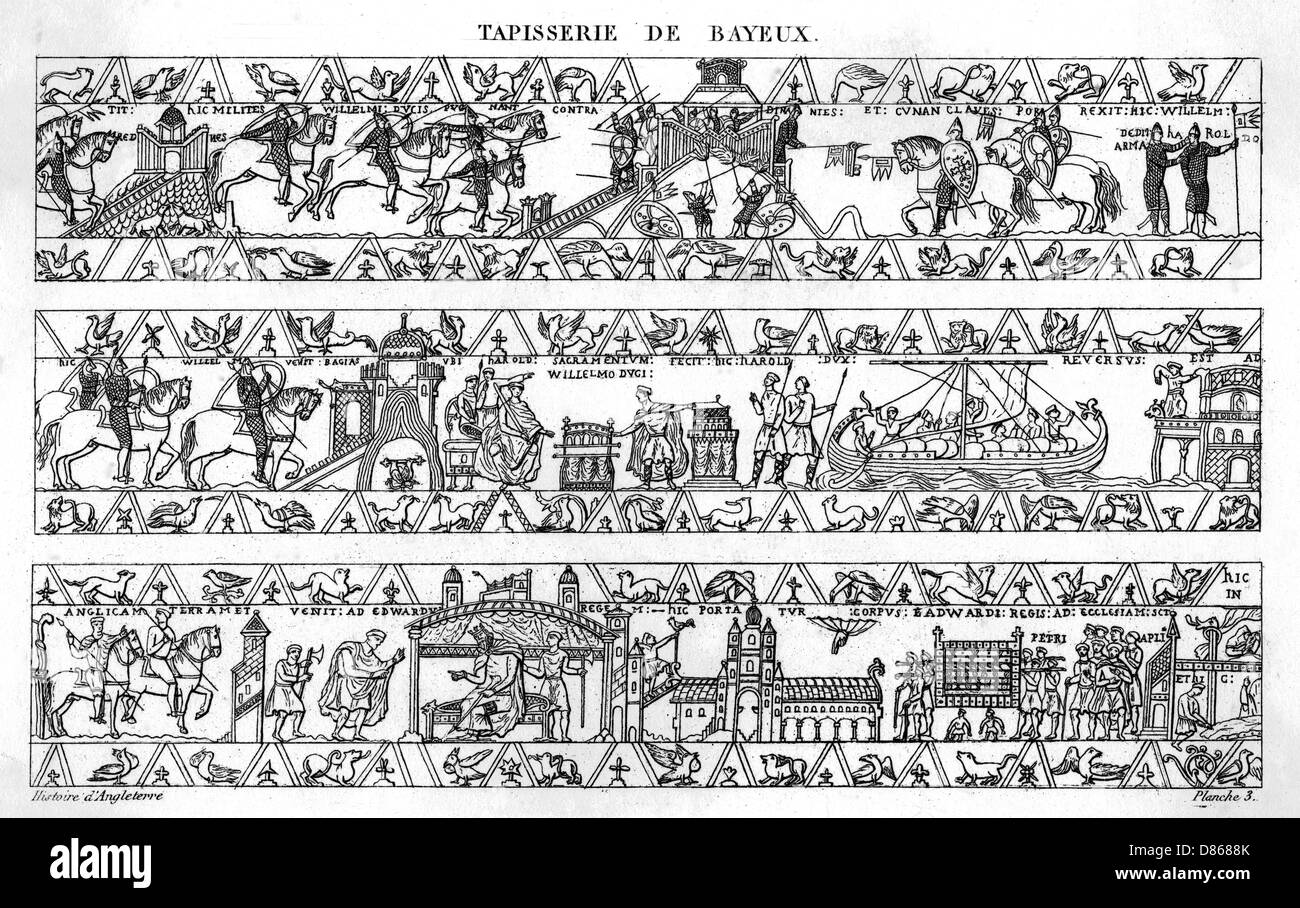 Bayeux Tapestry (3 of 8 Stock Photo Alamy