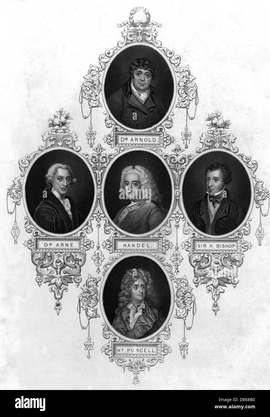 Eminent 18th century musicians Stock Photo