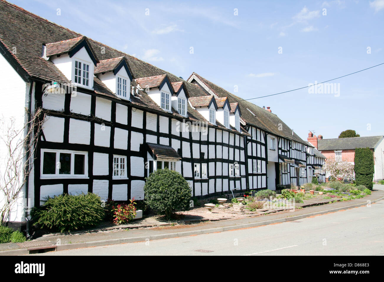 Timber framed cottages Black and White Village Trail Dilwyn