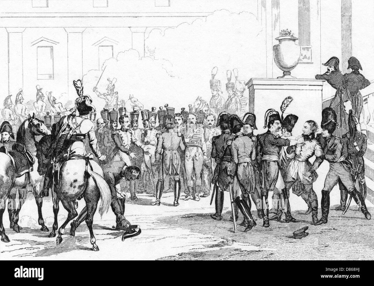 Assassination attempt on Napoleon Bonaparte Stock Photo
