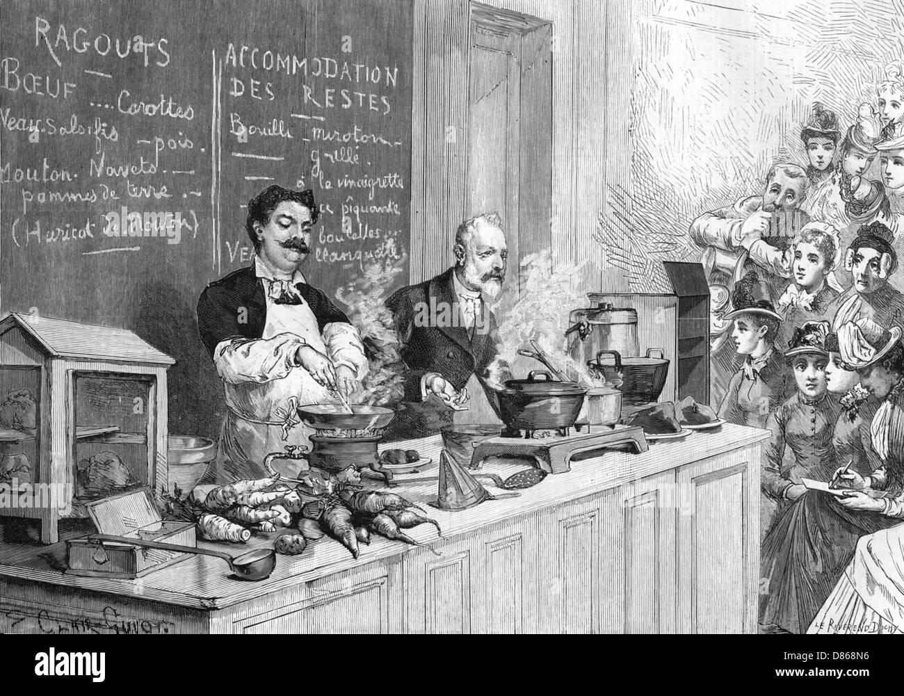 cookery-lesson-1885-stock-photo-alamy
