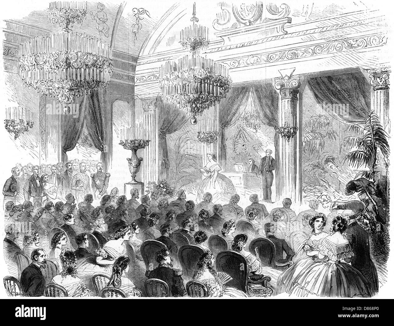 Ministry of Justice Concert, Paris 1862 Stock Photo - Alamy