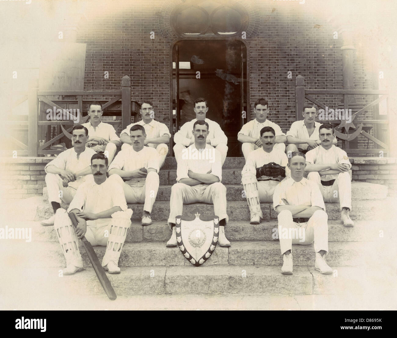 1st Battalion Royal Inniskilling Fusiliers cricket team Stock Photo