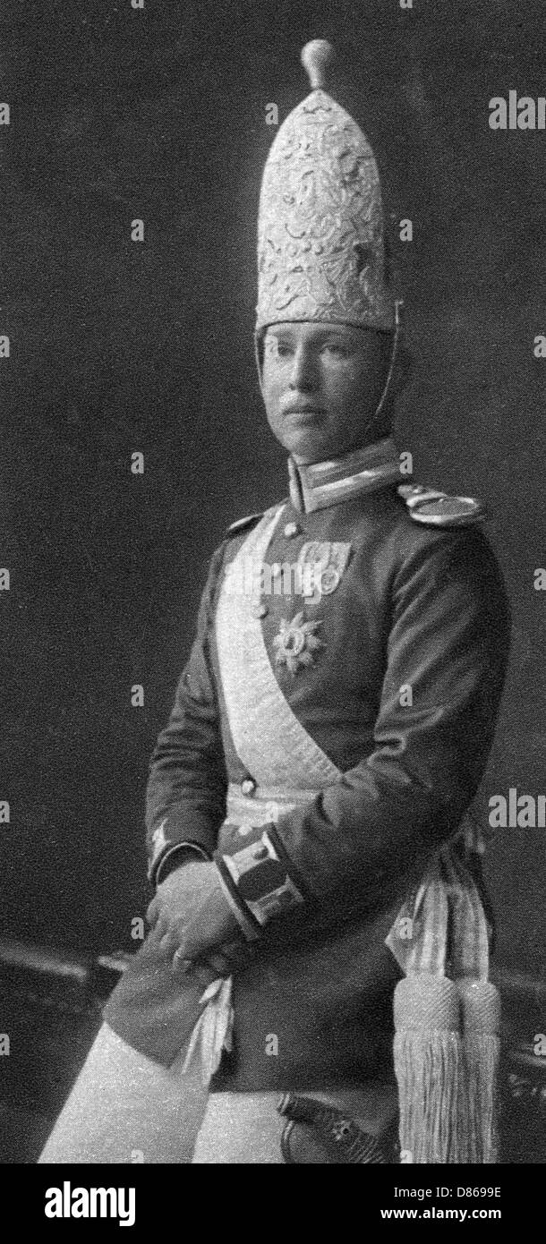 Officer of the 1st Prussian Guards in parade uniform Stock Photo