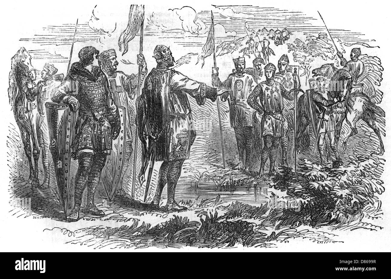 King Stephen And Prince Henry Meet At Wallingford Stock Photo Alamy