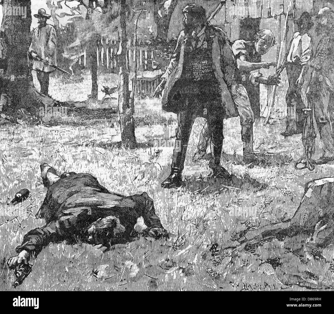 Killing Of Australian Bushranger  Morgan Stock Photo