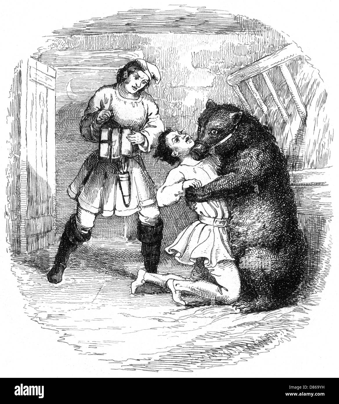James Whitney is caught by a bear Stock Photo