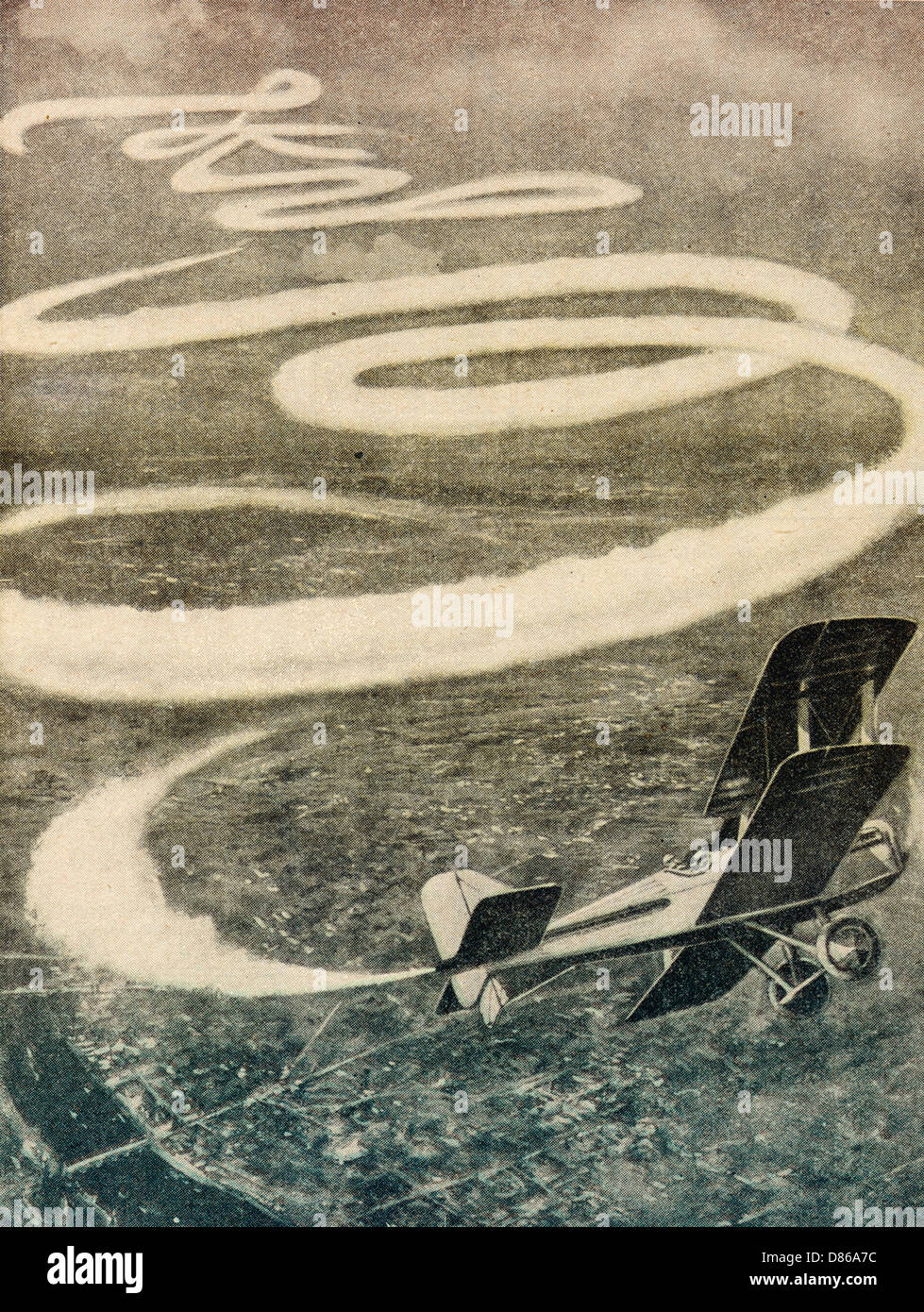 Skywriting 1922 Stock Photo