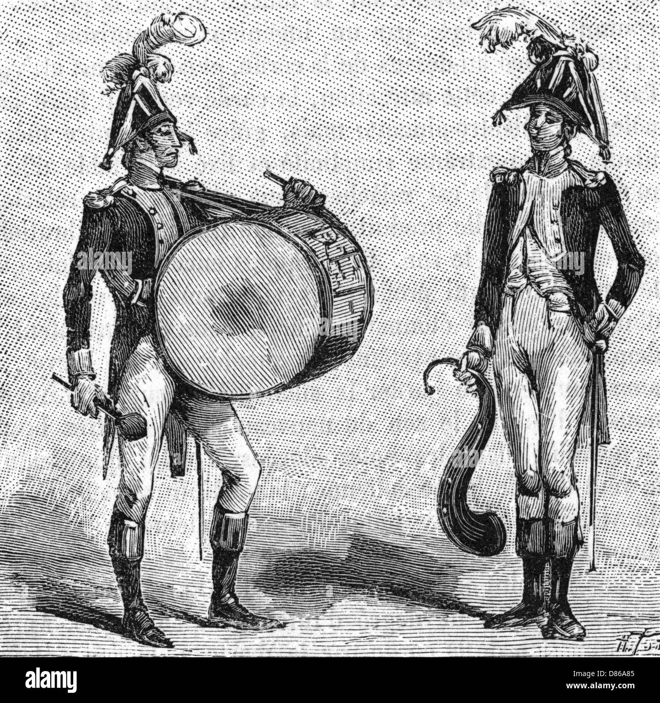 Military music - 18th century musicians(7 of 8) Stock Photo