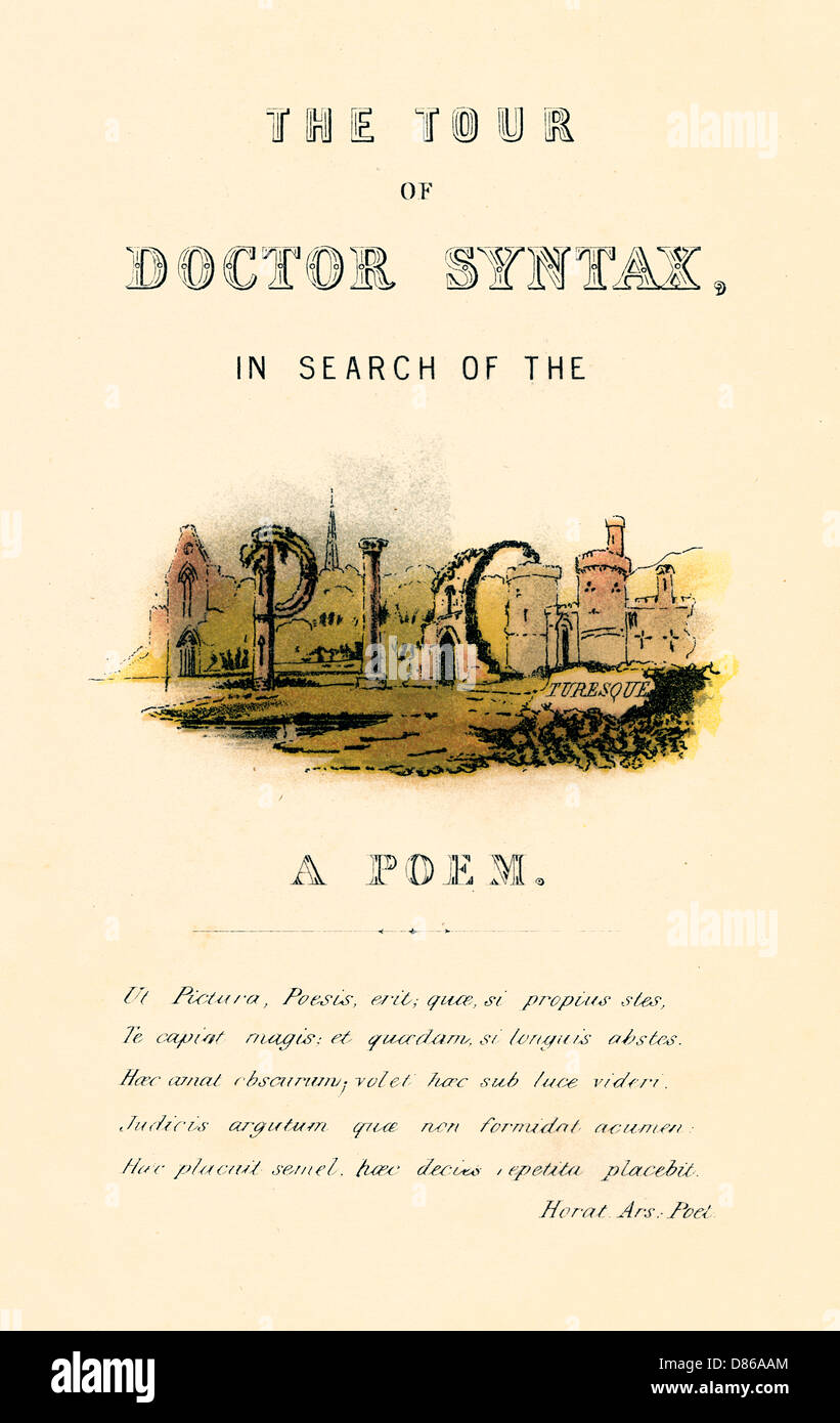 Doctor Syntax in search of the Picturesque Stock Photo