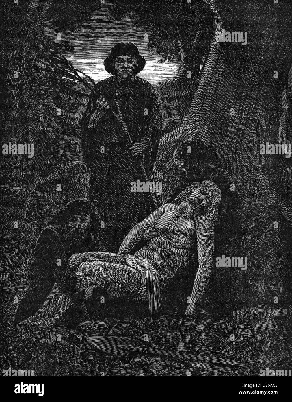 The burying of Hiram Stock Photo