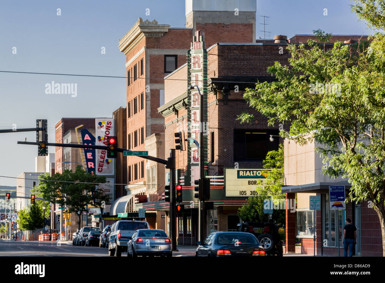 Downtown business district, Casper, Wyoming Stock Photo