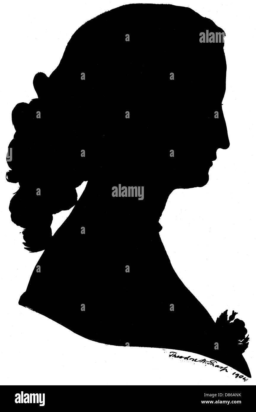 Empress Eugenie in silhouette Stock Photo