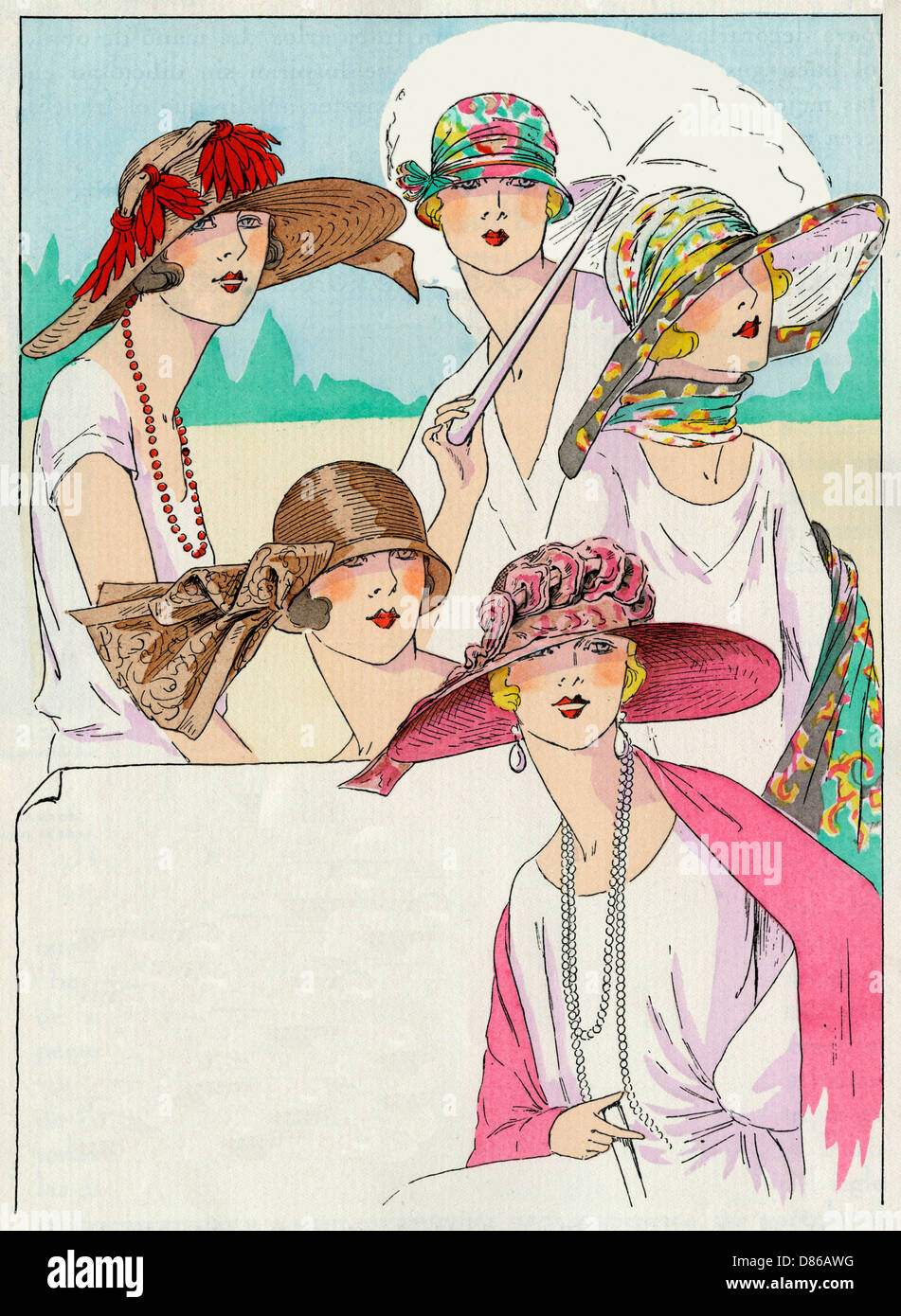 Summer hats by Marie Crozet and Maria Guy Stock Photo