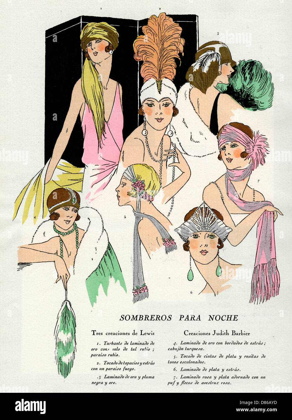 Evening Headwear By Lewis And Judith Barbier Stock Photo