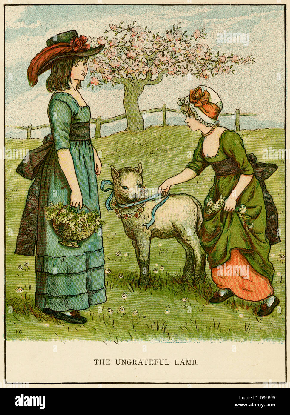 Illustration, The Ungrateful Lamb Stock Photo