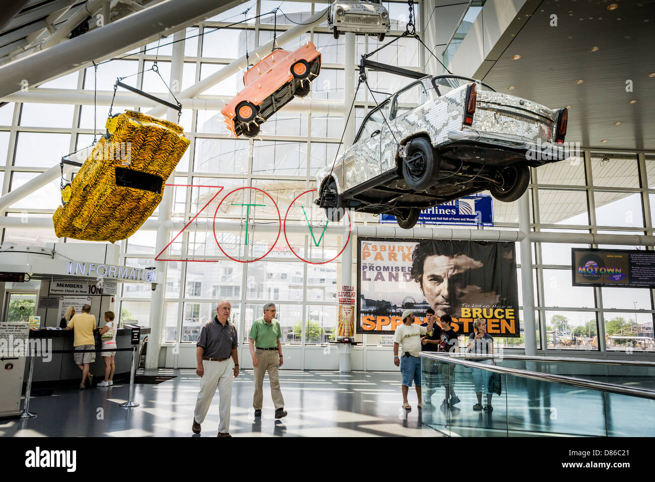 Rock and Roll Hall of Fame and Museum lobby, Cleveland, Ohio Stock