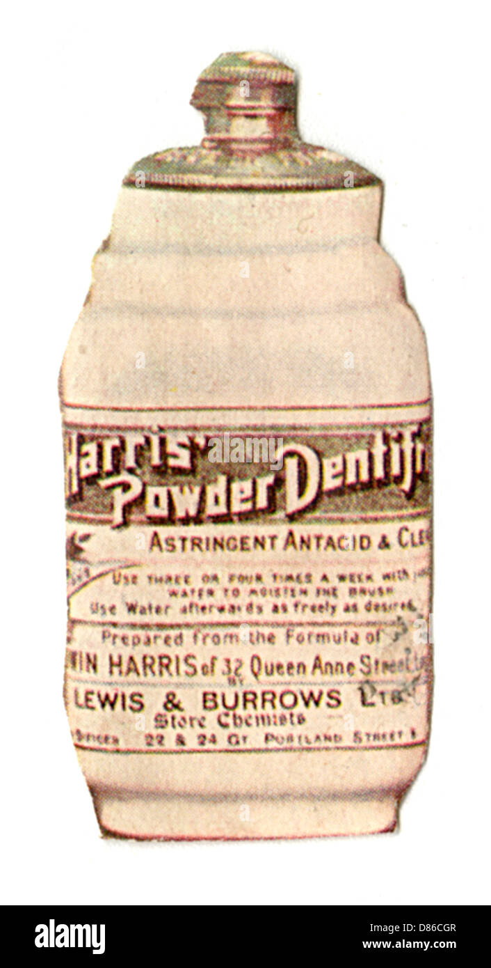 Harris' Powder Dentifrice Stock Photo Alamy