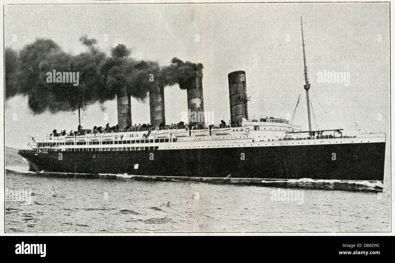 Lusitania ship hi-res stock photography and images - Alamy