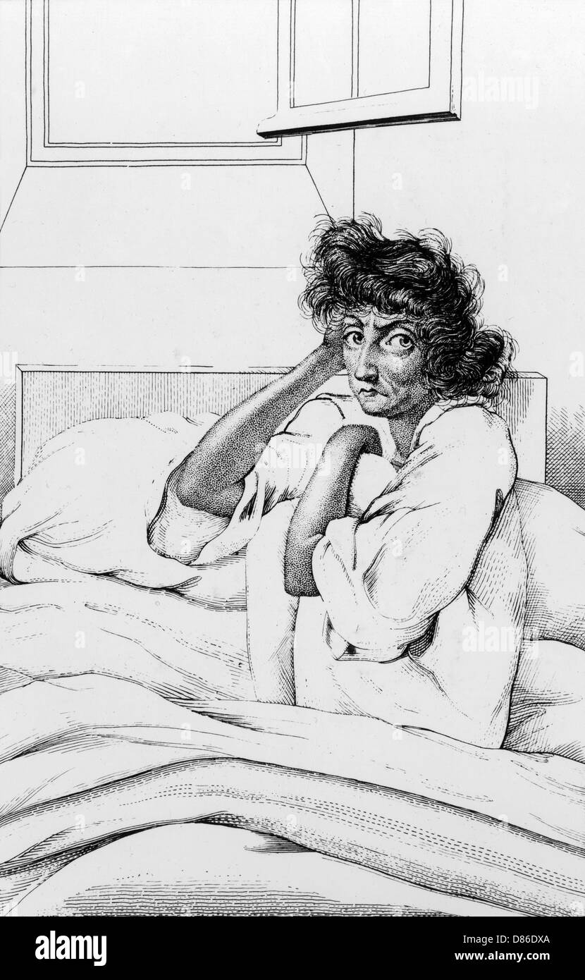 Melancholia Patient  Charenton  1838. Stock Photo