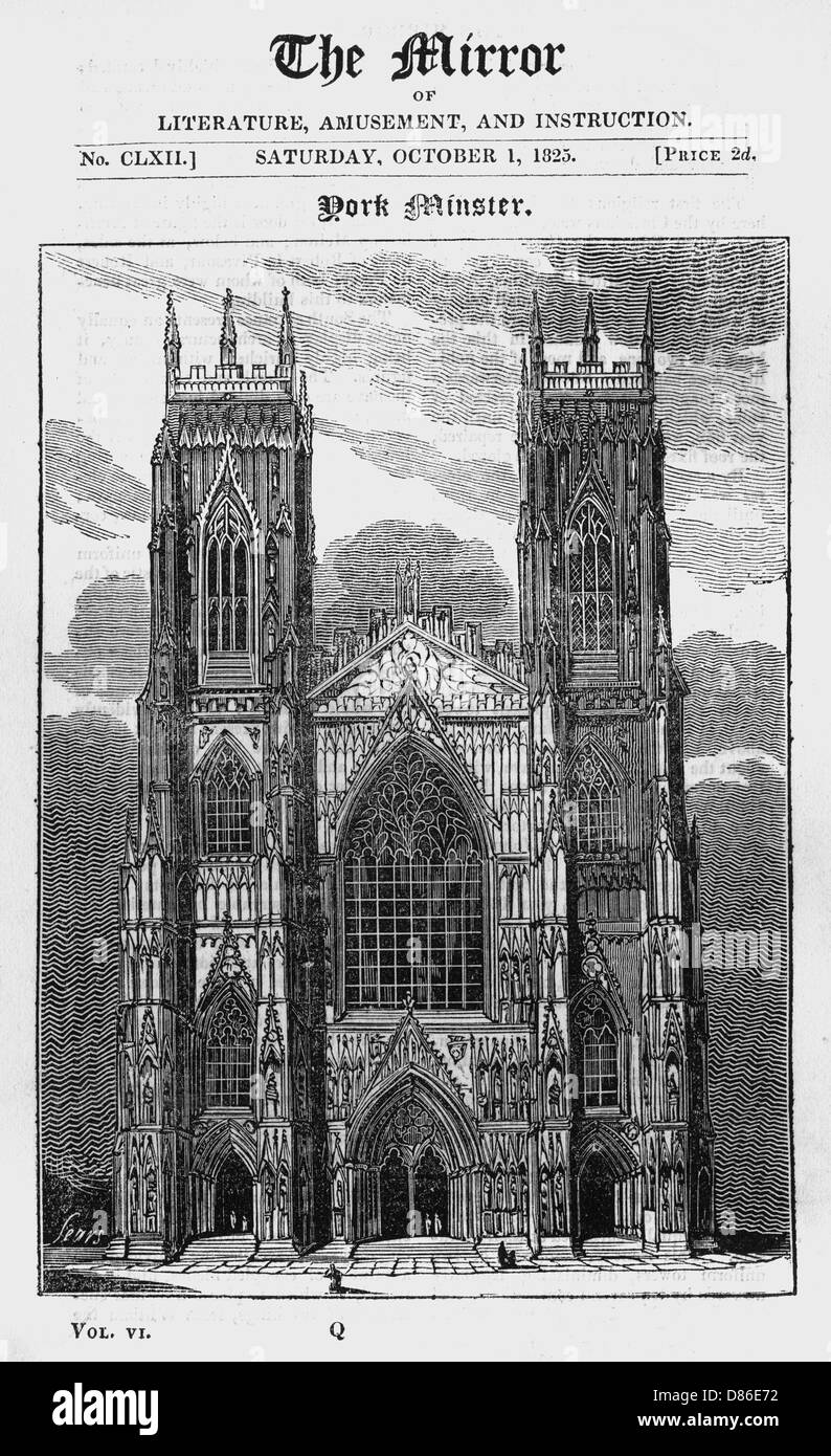 York Minster, 1825. Stock Photo