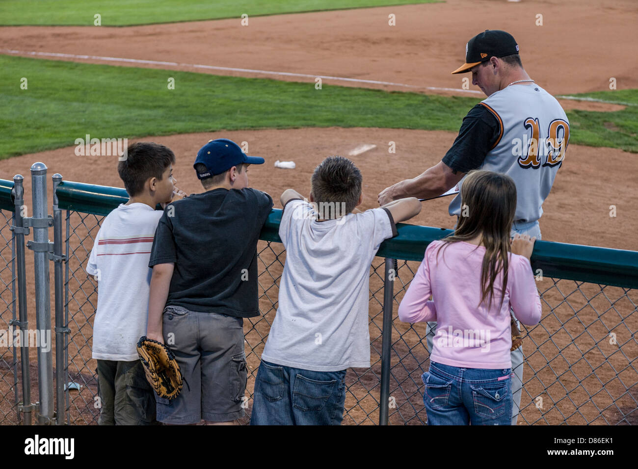 Minor league baseball game in Ogden, Utah Stock Photo Alamy