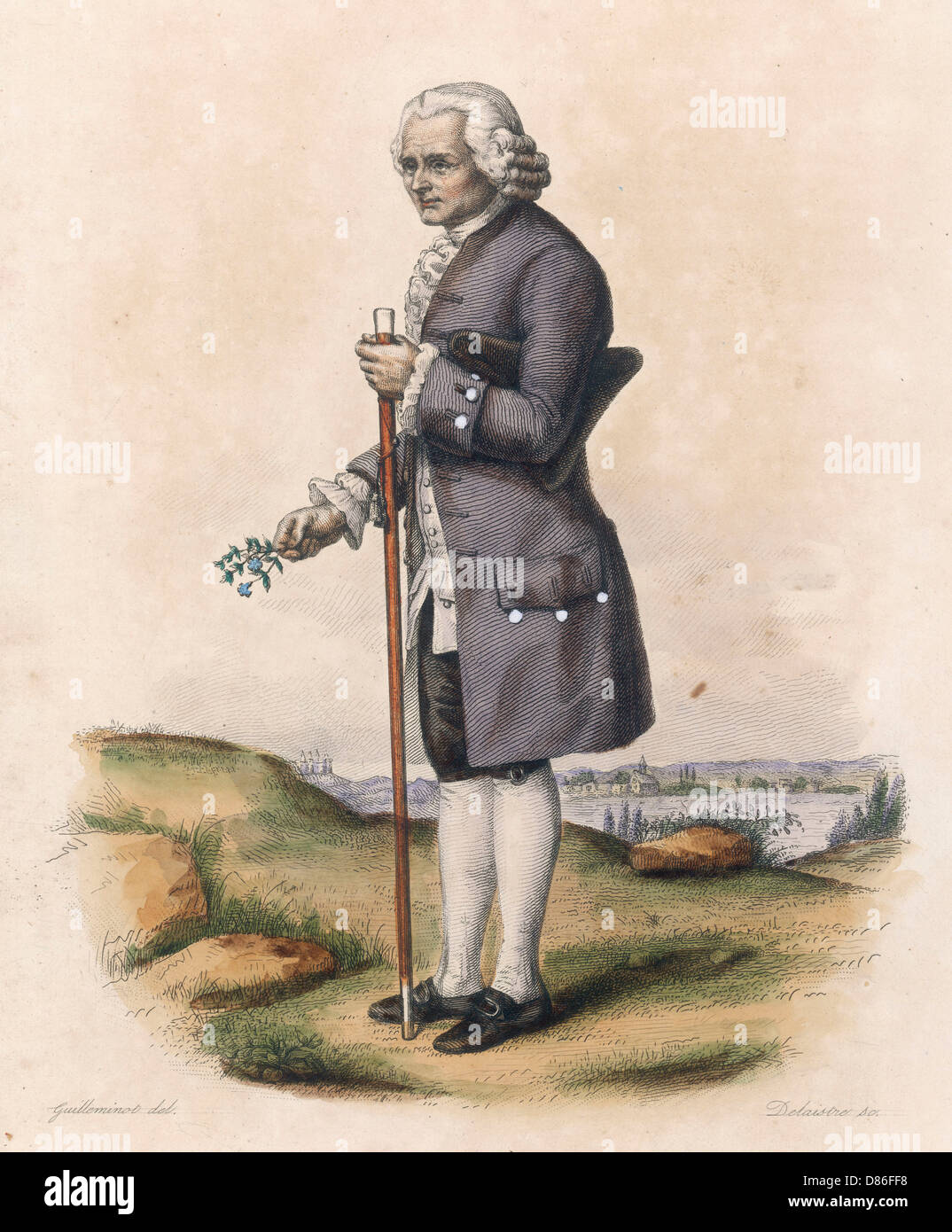 French Philosopher Jean Jacques Rousseau Stock Photo Alamy