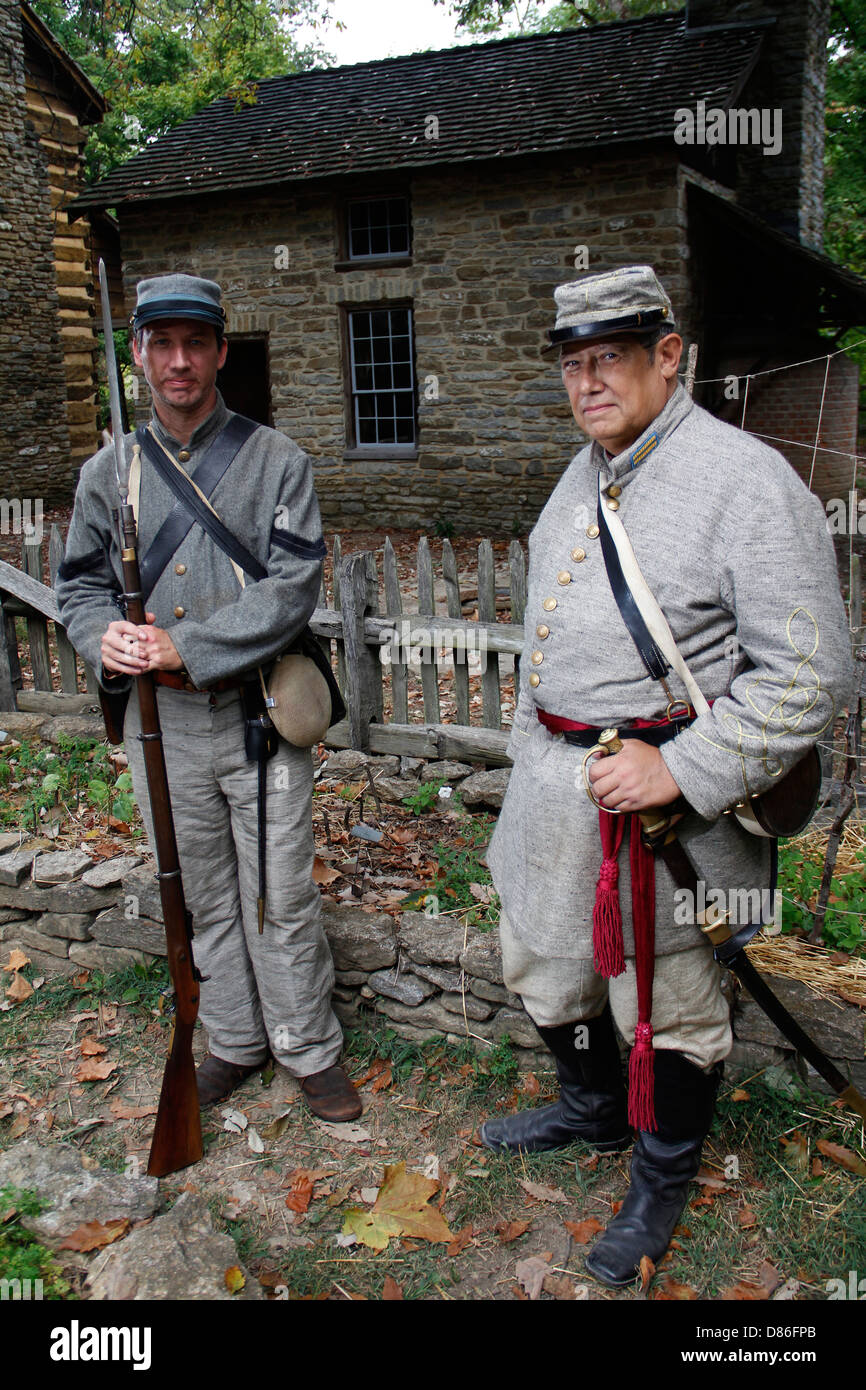 American civil war reenactor uniform costume re enactment hires stock