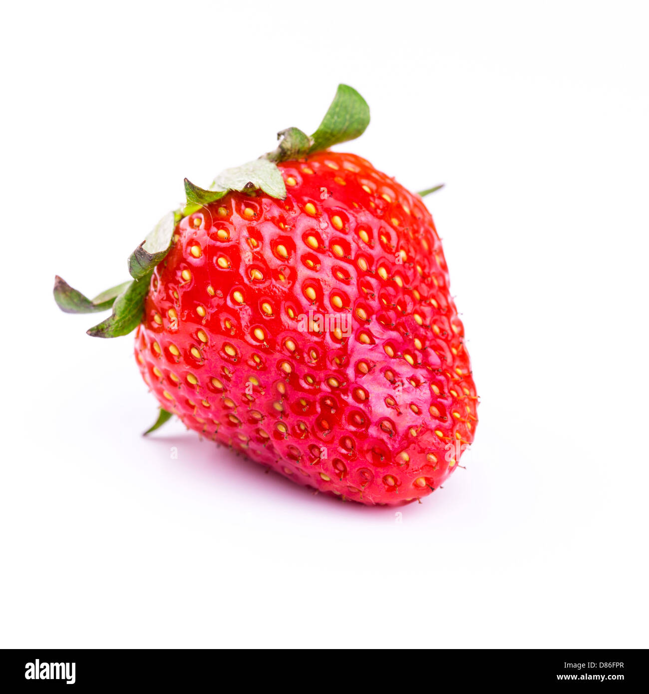 Fresh strawberry isolated on white background. Studio macro Stock Photo ...