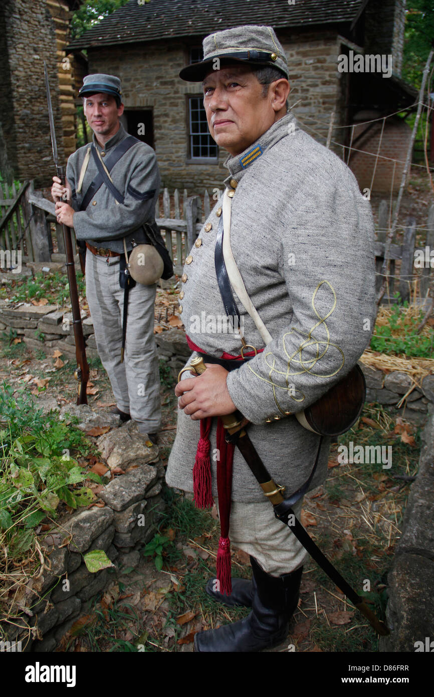 American civil war reenactor uniform costume re enactment hires stock