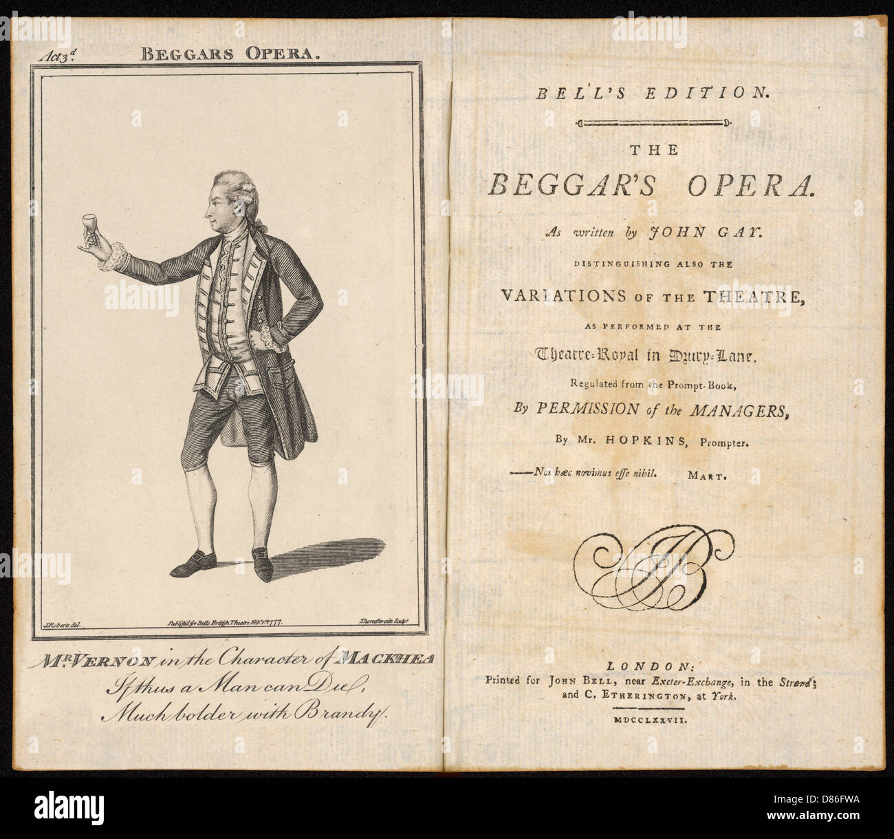 'The Beggar's Opera' Stock Photo