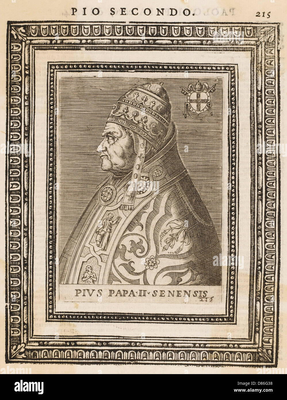 PIUS II, POPE (1405-1464 Stock Photo