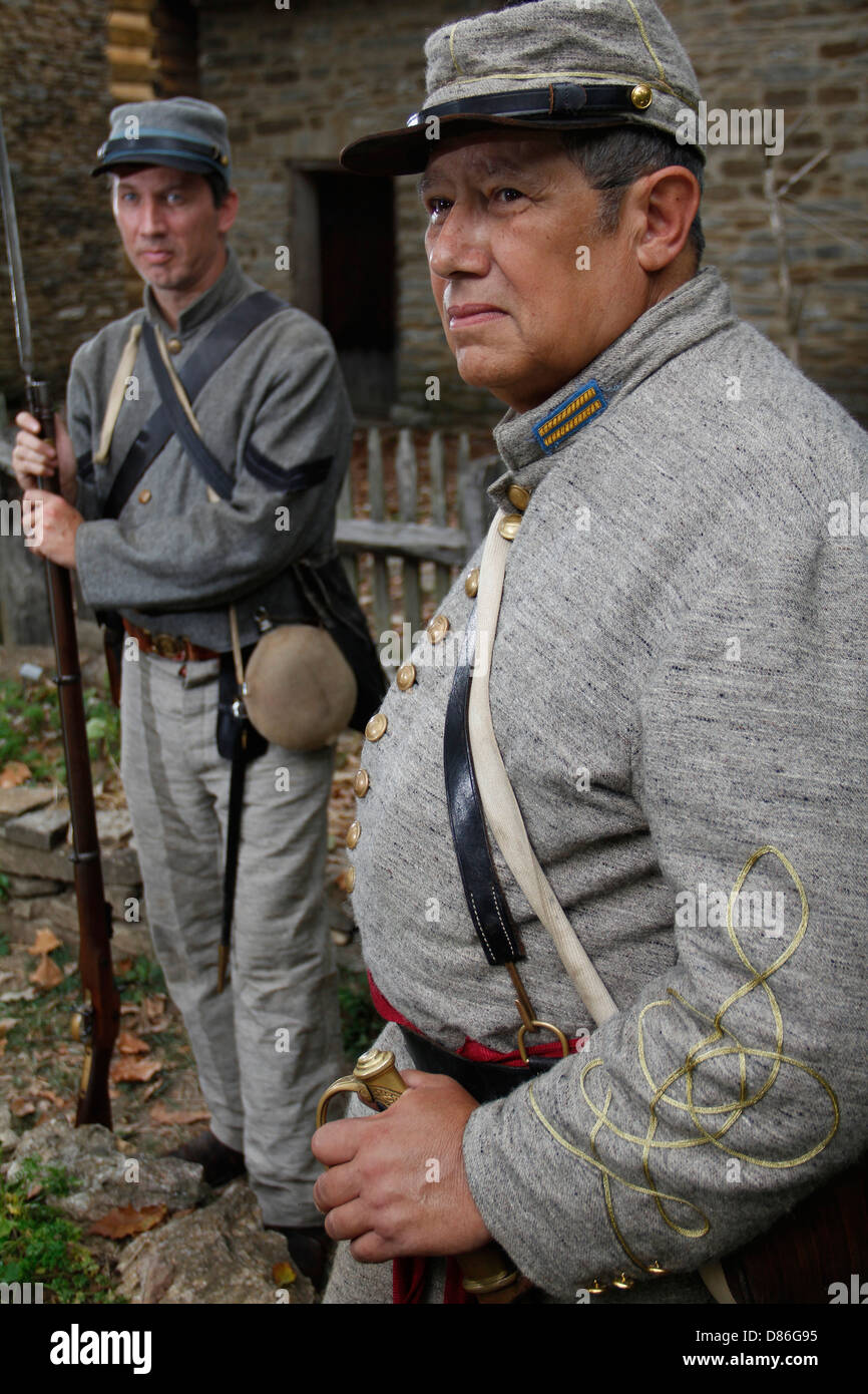 American civil war reenactor uniform costume re enactment hires stock