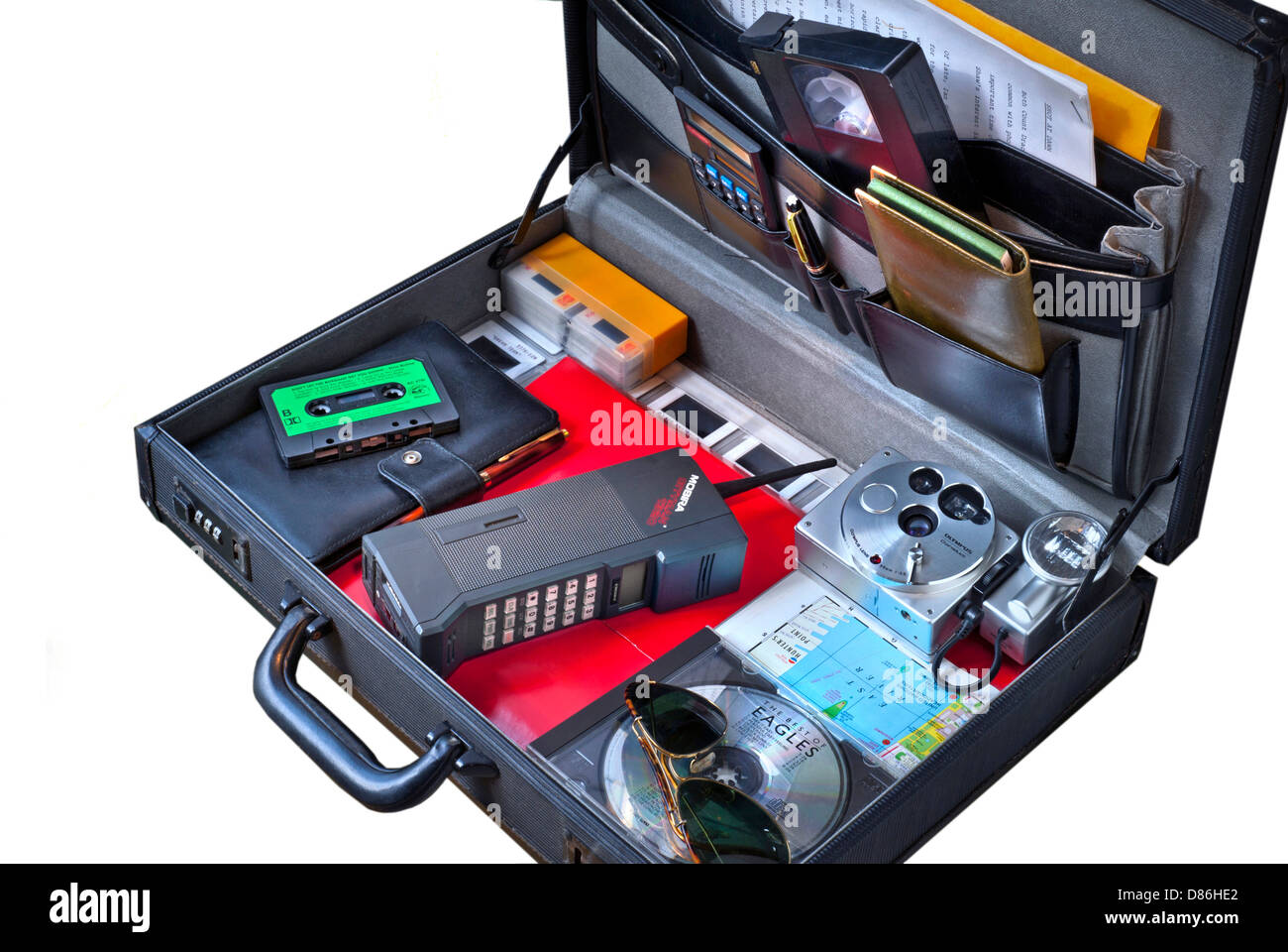 1980s technology briefcase old mobile phone hires stock photography