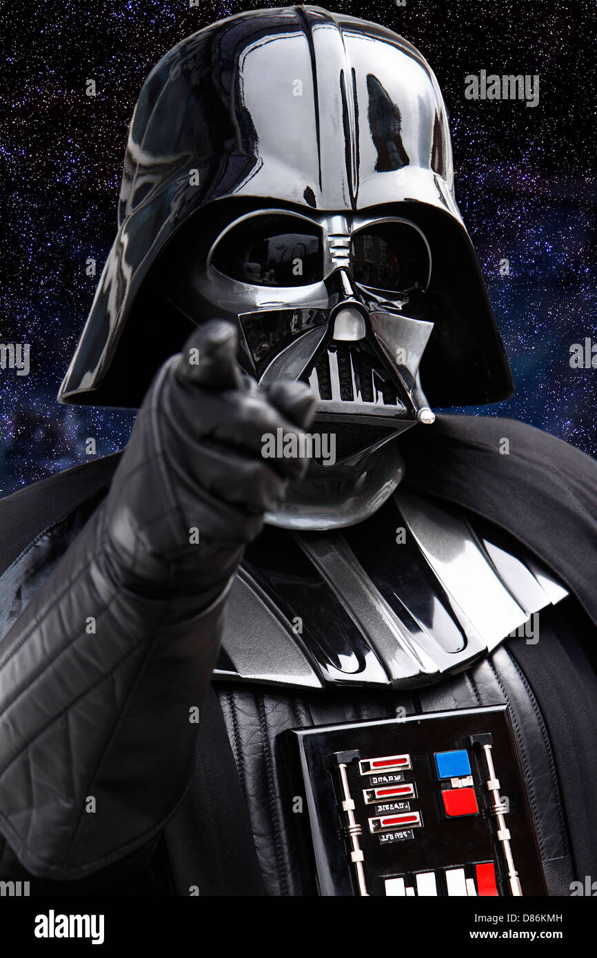 Darth Vader character from Star Wars series of films Stock Photo