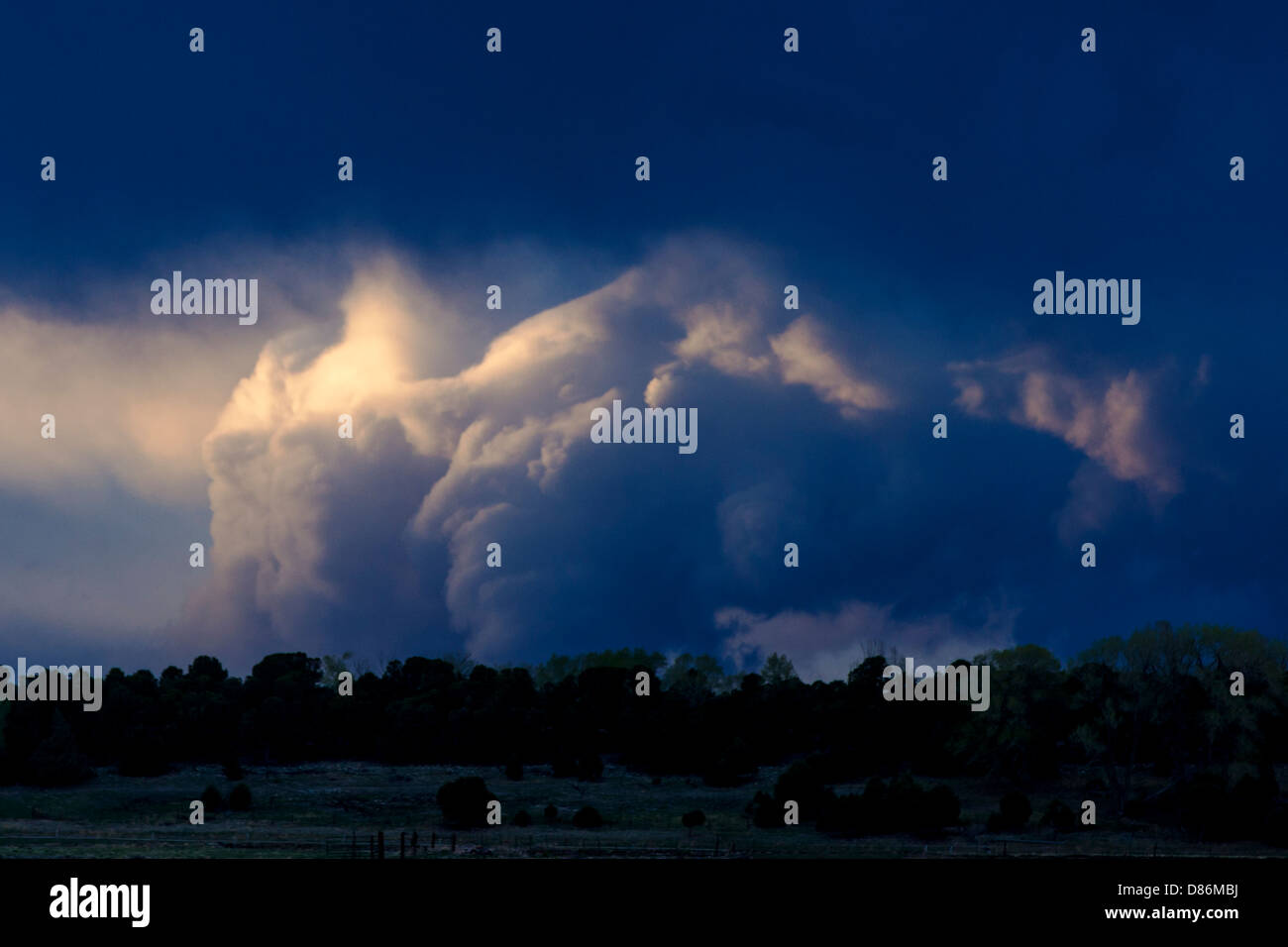 Unusual storm clouds in Central Colorado, USA Stock Photo