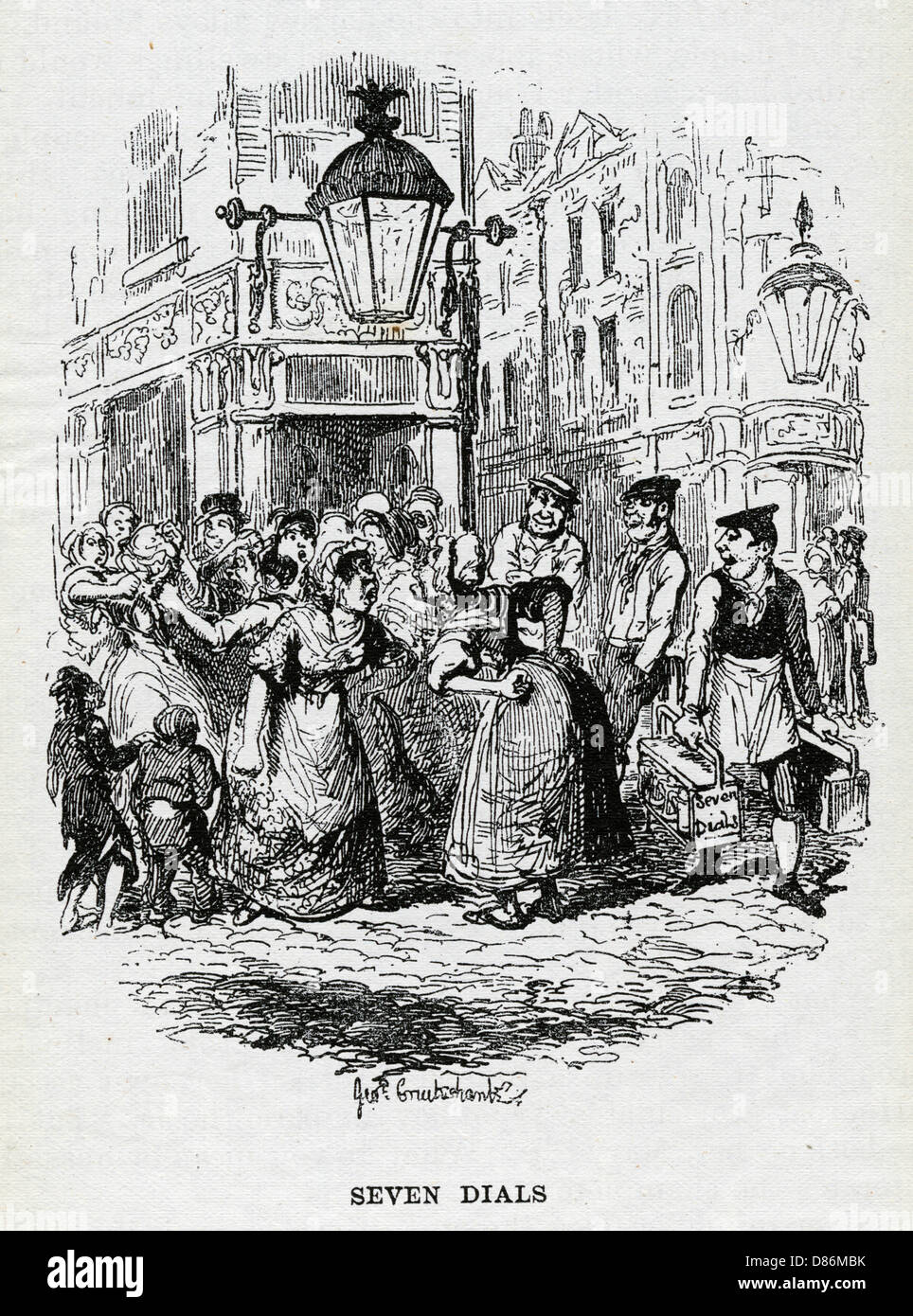 Seven Dials Slums 1836 Stock Photo