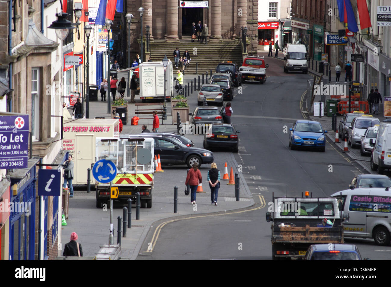 High street scene, Berwick upon tweed, England Stock Photo - Alamy