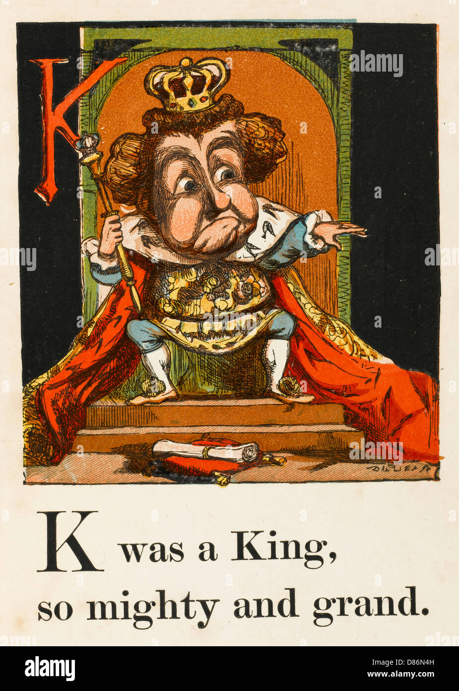 KING ON THRONE 1867 Stock Photo