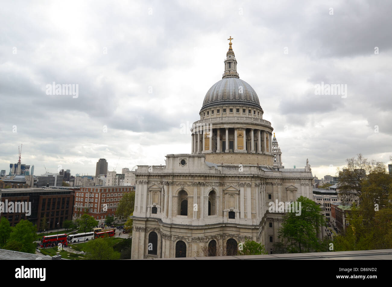 St. Paul's Cathedral seen from the top of One New Change in London, UK. Stock Photo