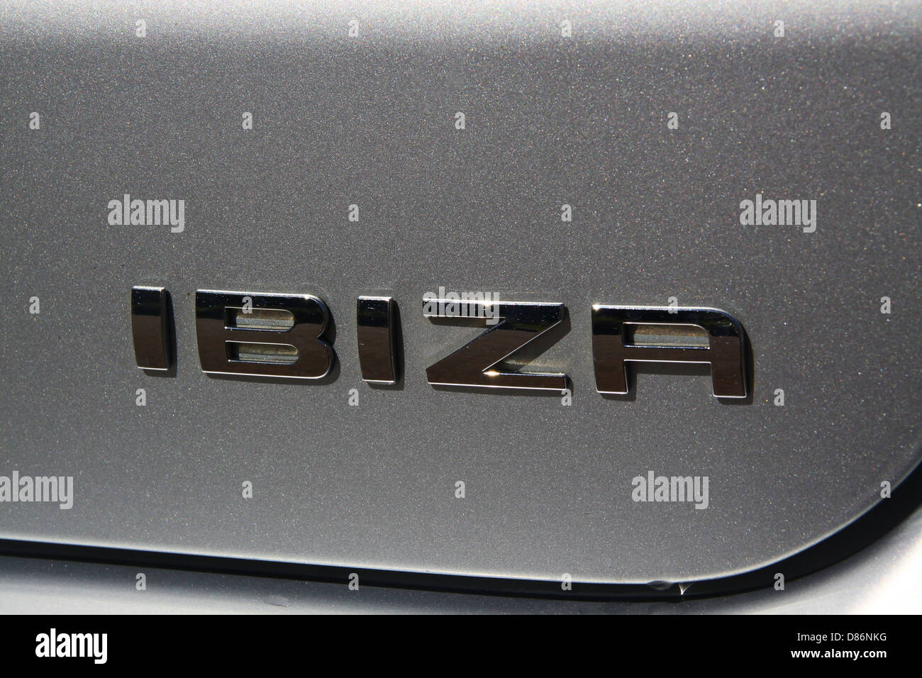 Seat Ibiza car badge Stock Photo