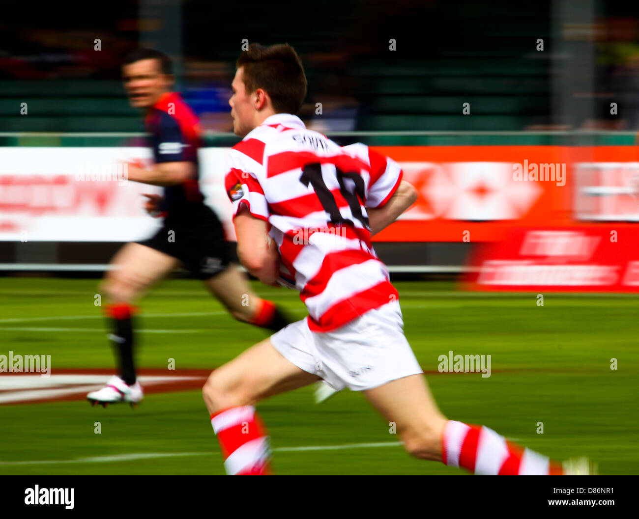Rugby sevens club challenge motion blurred action Stock Photo