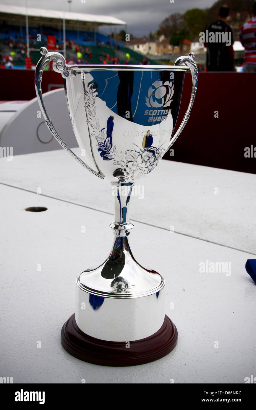 Scottish Rugby sevens Club Challenge cup trophy Stock Photo