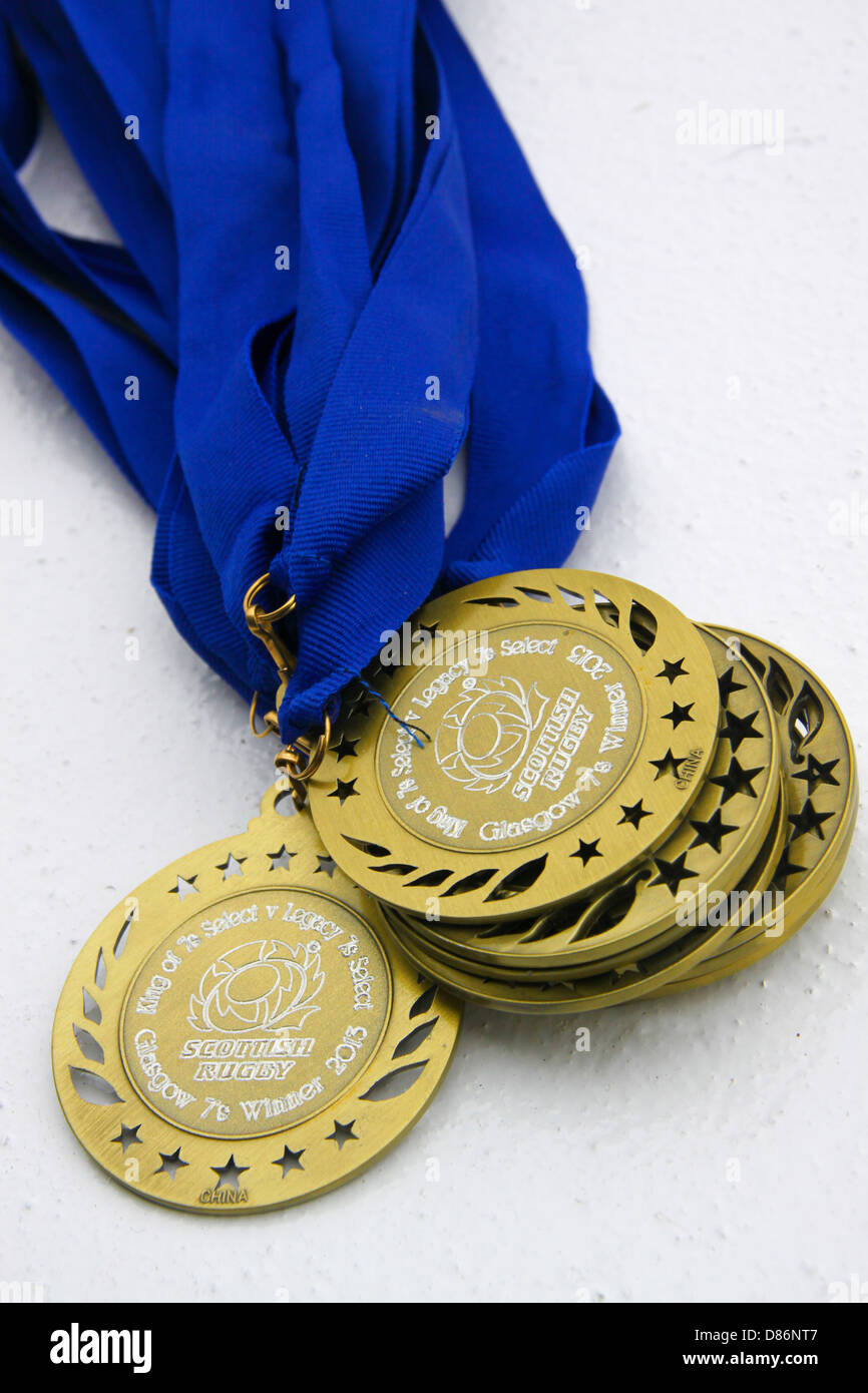 Scottish club rugby  sevens gold medals Stock Photo